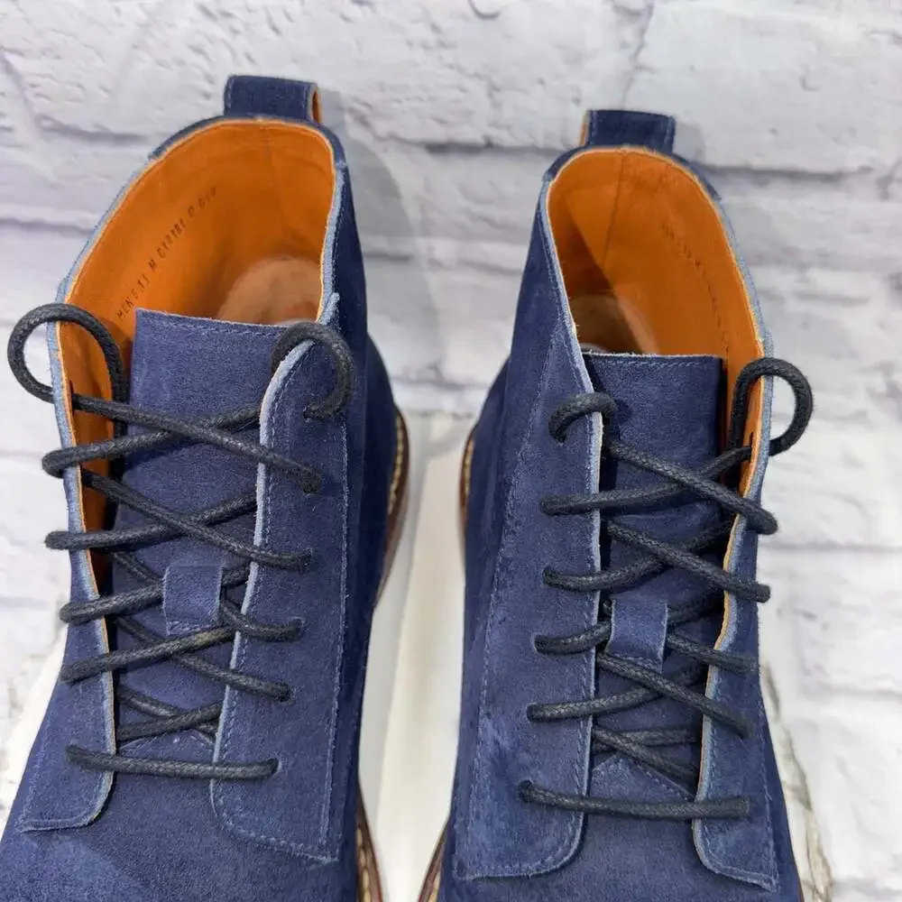 Cole Haan Men's Size 11 Dress Boots Blue Suede Leather Special Order from India